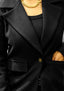 black Wool Coat with Removable Fur Collar