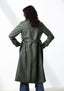 olive leather trench coat