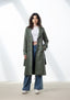 olive leather trench coat