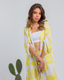 Yellow Linen Kimono Set