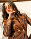 Brown Leather Blazer Jacket