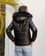 Black Waterproof Leather Pumb Jacket