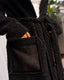 Black Mid-Length Teddy Coat