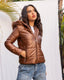 Brown Waterproof Leather Pumb Jacket