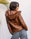 Brown Waterproof Leather Pumb Jacket