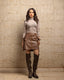 Brown Short Leather Skirt