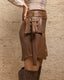 Brown Short Leather Skirt