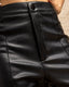 Black Wide Leg Leather Pants