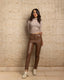 Brown Skinny Leather Pants