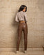 Brown Skinny Leather Pants