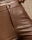 Brown Skinny Leather Pants