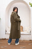 Olive Mid-length Teddy Coat