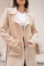 Beige Mid-length Teddy Coat