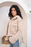 Beige Teddy Short Casual Jacket