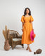 Orange Linen Dress