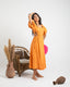 Orange Linen Dress