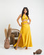 Yellow Long Silk Dress