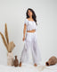 White Chiffon Pants Set