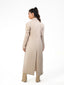 beige long Double-Breasted Wool Coat