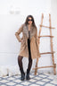 Brown Furry mid length Coat