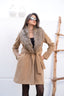 Brown Furry mid length Coat