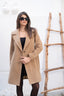 Brown Furry mid length Coat