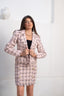 Light Pink plaid pattern suit