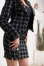 Black plaid pattern suit