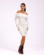 white knit comfy dress