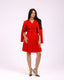 red suit dress