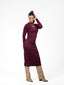 maroon long knit comfy dress
