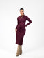 maroon long knit comfy dress