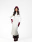 white long knit comfy dress