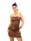  brown leather dress