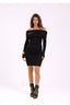 black knit comfy dress