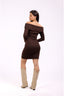 brown knit comfy dress