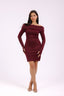 maroon knit comfy dress