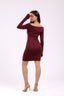 maroon knit comfy dress