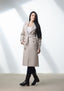 off white leather trench coat