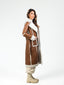 brown teddy leather coat
