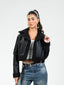 black teddy leather jacket