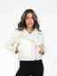 white teddy leather jacket