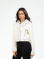 white teddy leather jacket