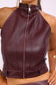 maroon leather set